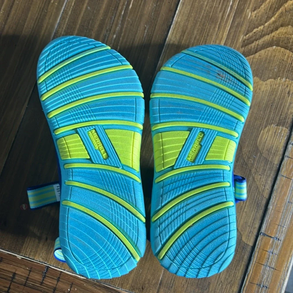 MERRELL Hidro blaze Kids Blue and Green Sandals Size 13